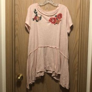 Lane Bryant Pink top with flowers